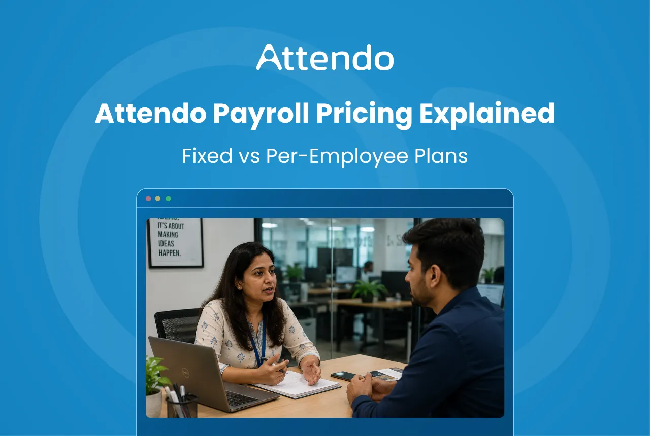 Attendo payroll pricing explained, comparing fixed and per-employee plans.