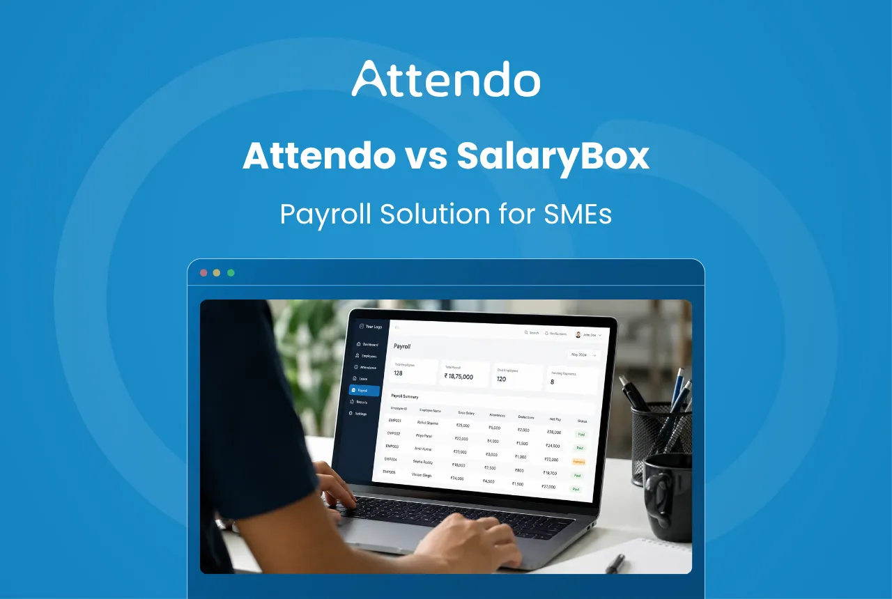 Attendo vs SalaryBox payroll software comparison for SMEs.