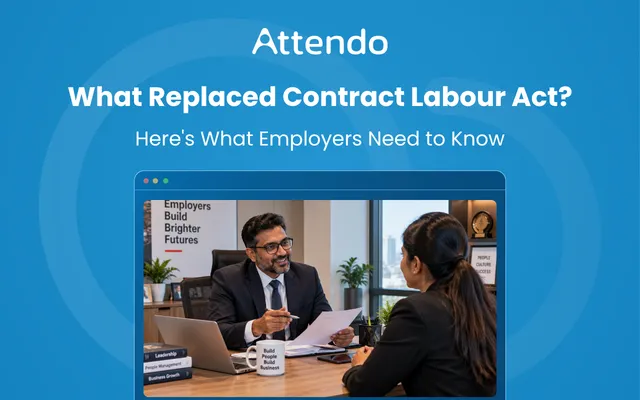 Contract Labour Act guide showing an employer discussing labour law changes and requirements with an employee.