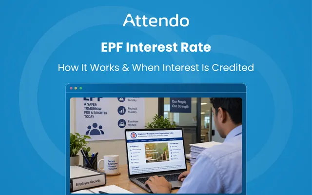 EPF interest rate explained with employee provident fund account and interest crediting process.
