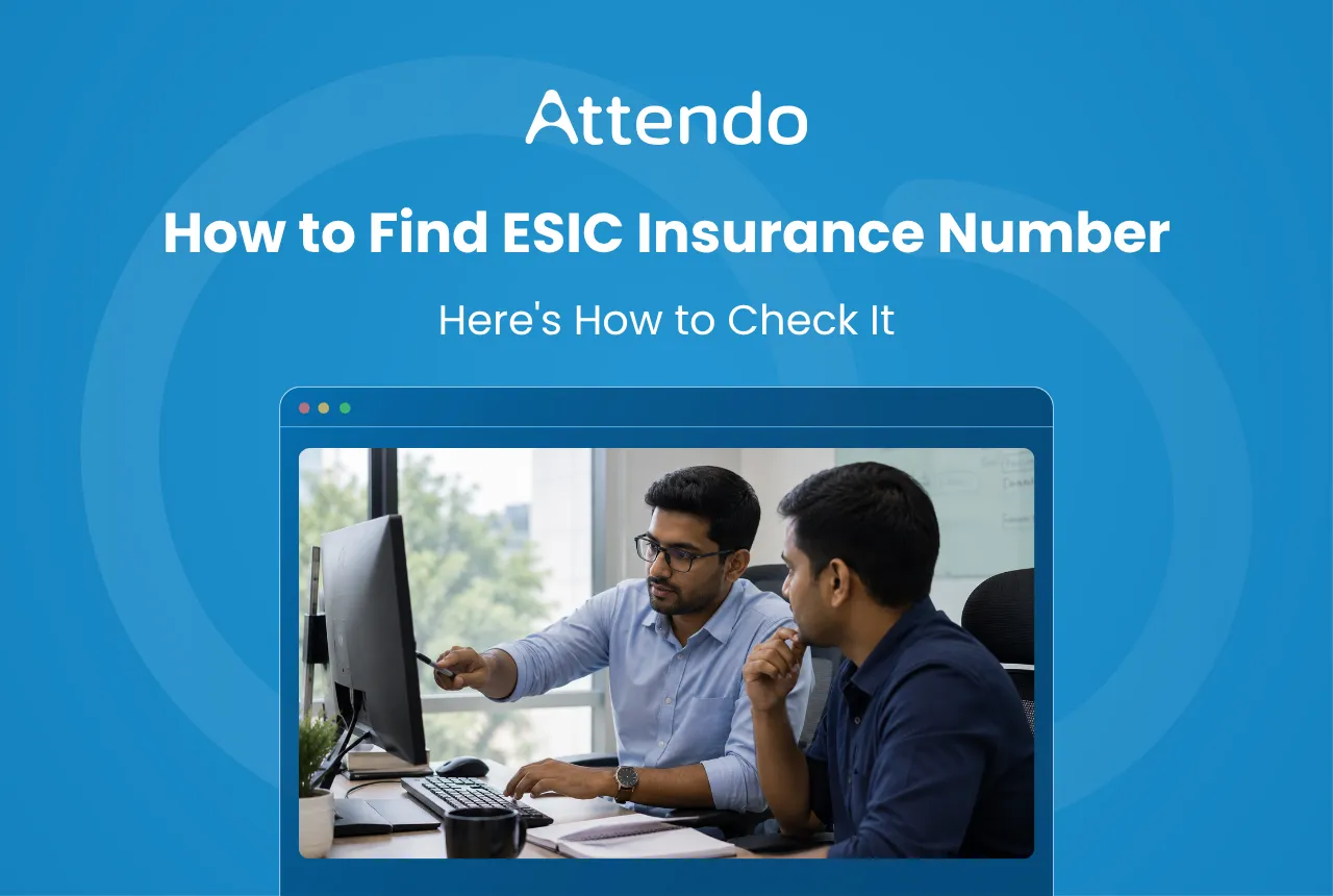 This image shows two professionals checking an ESIC insurance number on a computer, representing how employees can find and verify their ESIC details.