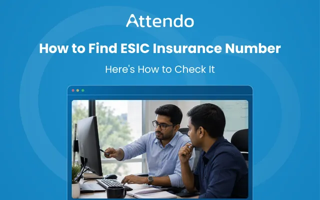 This image shows two professionals checking an ESIC insurance number on a computer, representing how employees can find and verify their ESIC details.