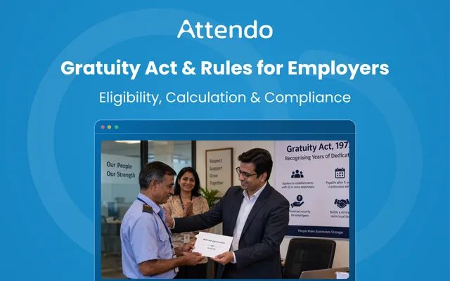 Gratuity Act rules for employers, showing employee gratuity payment, eligibility, calculation, and compliance.