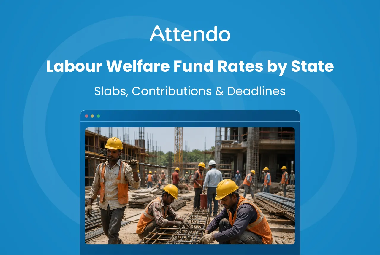 This image shows that construction workers are working at a building site, representing Labour Welfare Fund rates and employee contributions by state.