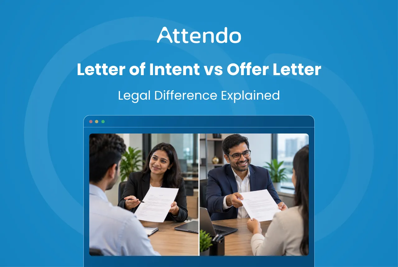 Letter of Intent vs Offer Letter, showing HR professionals comparing employment documents and legal differences.