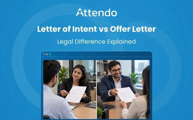 Letter of Intent vs Offer Letter, showing HR professionals comparing employment documents and legal differences.