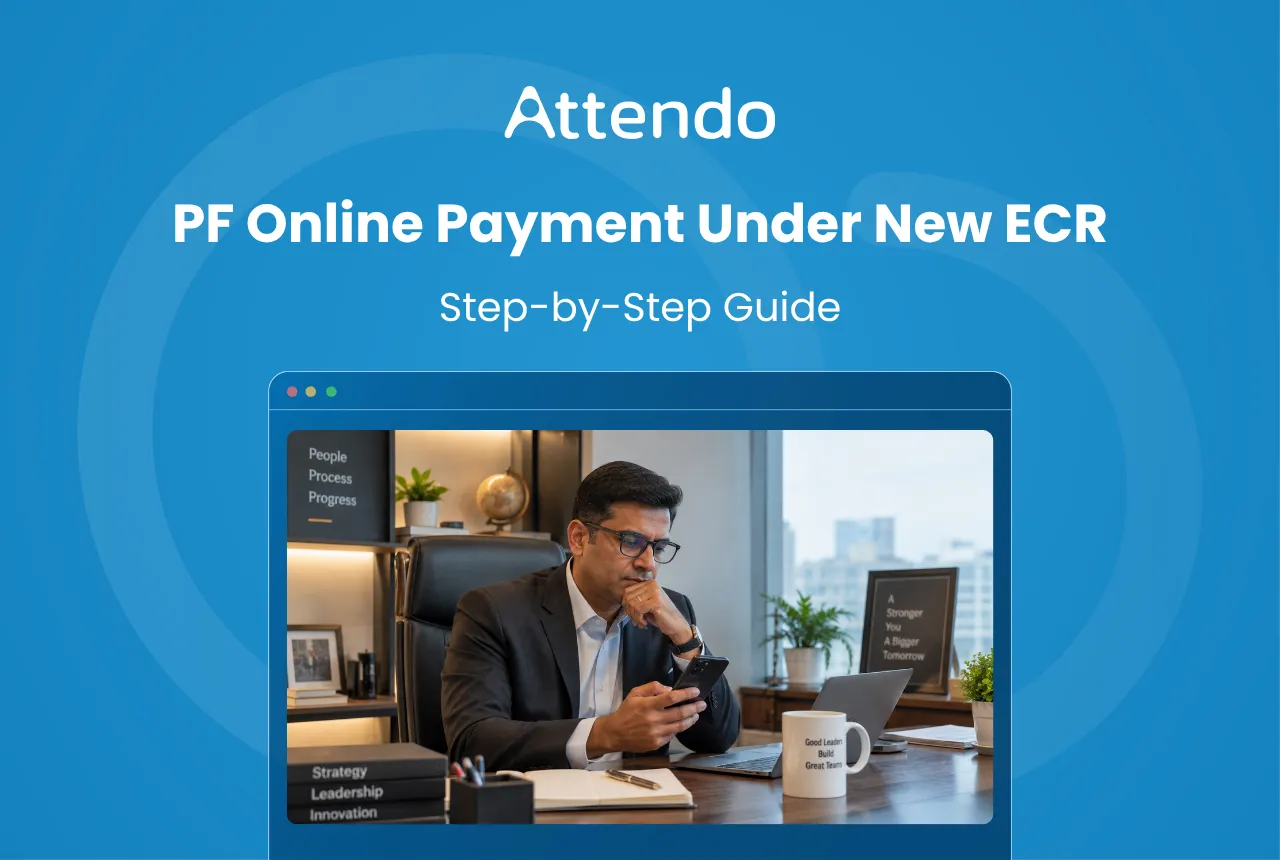 This image shows an employee using digital tools, representing online PF payment under the new ECR system.