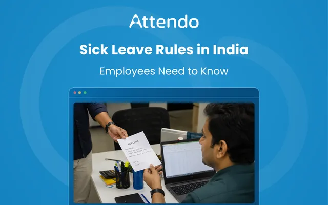 This image shows an employee submitting a sick leave request to a manager, representing workplace sick leave rules and approval procedures in India.