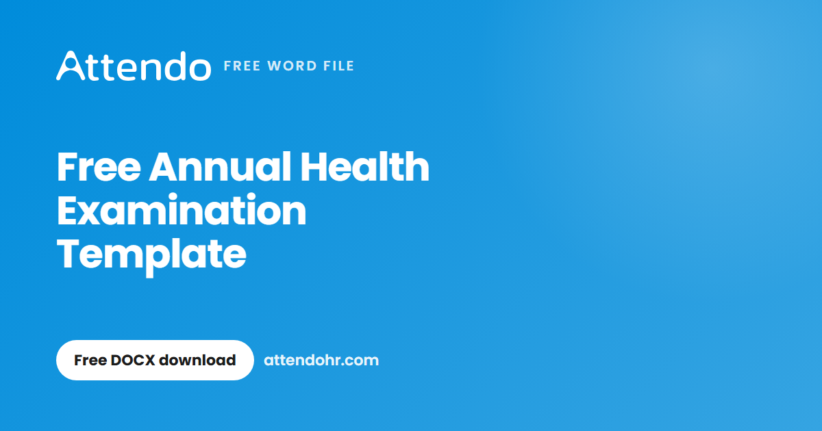 Annual Health Checkup for Employees: Free Template 2026