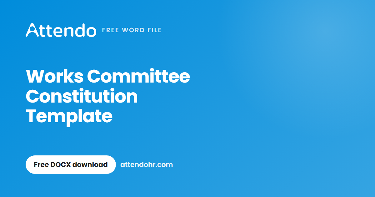Works Committee Format: Free Word Template, IR Code 2020